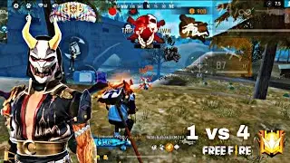 Br ranked 1 vs 4 fast moment 🇮🇳 free fire max black f gaming 😍
