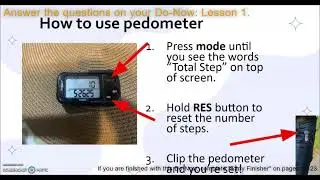 Do-Now Lesson 1: How to Use Pedometer in PE Class