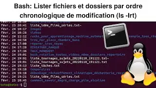 Commande bash pour lister fichiers et dossiers par ordre chronologique de derni&egrave;re modification