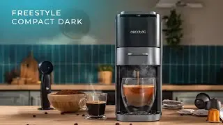 M&aacute;quina de caf&eacute; expresso 4 em 1 muito compacta FreeStyle Compact Dark