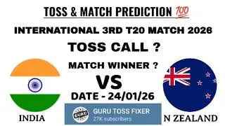 India vs New Zealand toss prediction|| today toss 😍|| international 3rd t20 match 2026