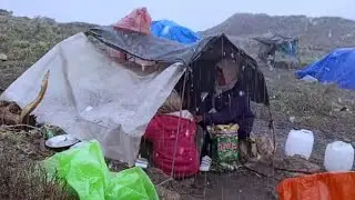 Inside Dolpa’s Coldest Region | A Family’s Real Experience Living in Nature, Caves & Tents🌧️🌧️🌧️