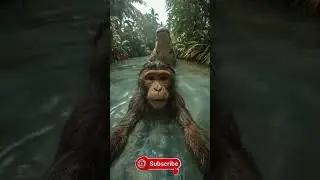 Monkey Vlogger's Wild Jungle Adventure Takes a Terrifying Twist! 🐒😱 #shorts #monkey