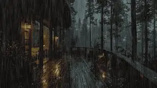 Gentle Night Rain in the Forest Bedroom 🌲 | Calm Ambience for Restful Sleep