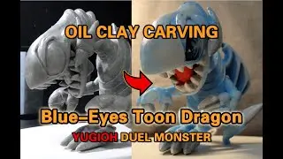 Yu-Gi-Oh Oil clay carving. Blue-Eyes Toon Dragon show you how to provoke Seto Kaiba.