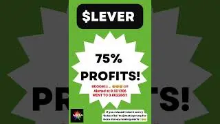 🚨$LEVER coin crypto&hellip;BOOM💥 75% PROFITS TOP GRAINER ALERT! 🚨#shorts #LEVER #profits #topgainers