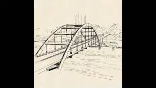 Pennybacker Bridge ✍️ Digital Sketch | Austin&rsquo;s Iconic Landmark Art  #ytshorts  #viralvideo #sketch