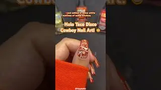 🤠 Holo Taco disco cowboy nails #holotaco #discocowboy #simplynailogical #cowboynails #nailartist