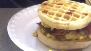 Closer look at the Maple Waffle Sandwich 👅