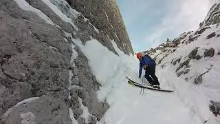 Grande faille du P&eacute;cloz en ski ( partie haute)