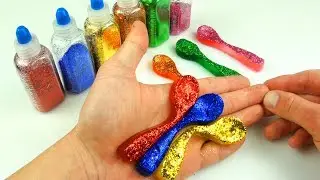 DIY СДЕЛАЙ САМ ЖЕЛЕЙНЫЕ ЛОЖКИ С БЛЕСТКАМИ GLITTER JELLY SPOON