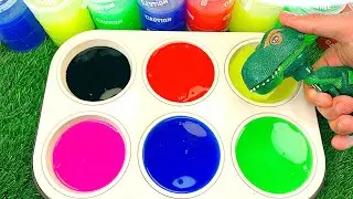 Satisfying Video l Magic Playdoh Lollipop Candy with Glitter Colorful Slime Cutting ASMR