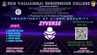 Zyverse Promo | National Level Technical Symposium | srmvec #whitehatians
