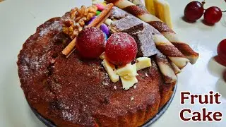 Christmas Special Eggless Plum Cake | Easy cake recipe in air fryer & Sugar free too - must-try !🎄