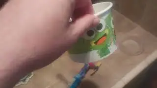 Lilo & Stich fan.  Sweet Frog frozen yogurt.