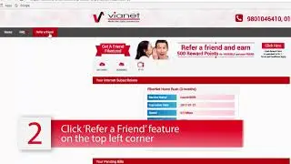 How to refer a friend using vianet customer portal and get 1 month free