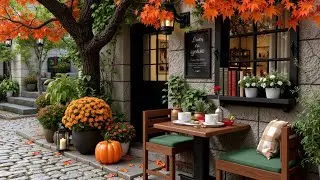 Теплый Осенний Джаз для Учебы 🍁 Уютное Кафе | Расслабляющая Музыка для Фокуса и Осенние Вибрации