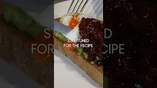 Crushed avocado on toast with poached eggs and chorizo jam 🥑 🍳 #shorts #chef #recipe
