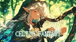 Celtic Fantasy Music - Gentle Forest Harp Echoes in a Medieval World / Work & Study, Relaxation