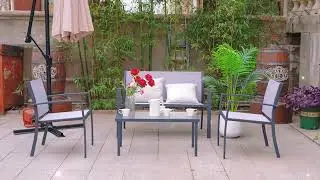 Teslin PVC mesh polyester fabric is widely used as material of outdoor  garden furniture
