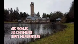 4K Nature Walk : A Mysterious Mansion in the Middle of A Lake! Jachthuis Sint Hubertus! 226