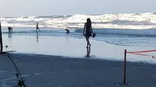 August 20, 2025 - New Smyrna Beach, Florida Erin, High tide