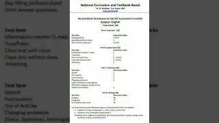 English - Revised Marks Distribution for JSC 2018