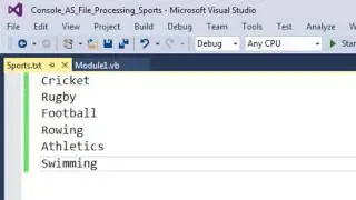 Create a text file in Visual Studio