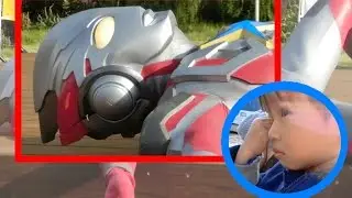ウルトラマンエックスショー＋握手会　泣けた(T-T*)　ABCハウジング　ゆうとん 3歳