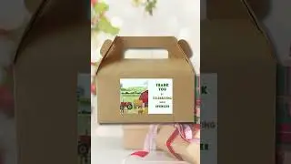Editable Farm Tractor Birthday Gable Box Template Start Your Tractor and Get it in Gear to Celebrate