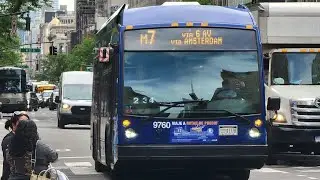 MTA Nova HEV #9760 On The M7 Bus Route At 6 Avenue/34 Street