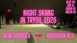 Trysil Night Skiing! | Trysilgondolen to Raddison Blu Resort [4K]