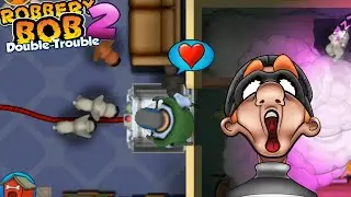 Robbery Bob 2 Game  - OLD GUY Costume Gameplay Using 100 Angry Dog - part 20