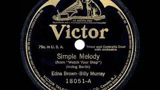1916 Play A Simple Melody - Billy Murray & Elsie Baker (as &lsquo;Edna Brown&rsquo;)