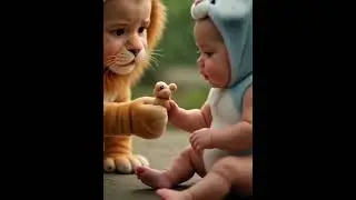 A timid lion cub