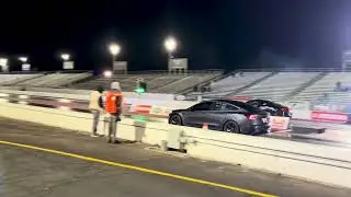 Procharged V6 mustang vs Tesla in the Final at #streetcartakeover AZ 