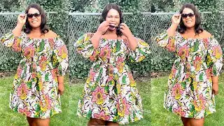 How to make an Off-shoulder Elastic Summer Dress