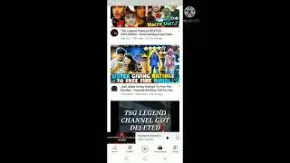 TSG legend channel deleted 😓😓😓
