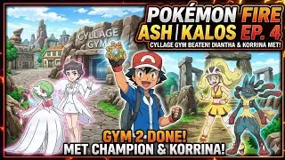 Pokemon Fire Ash (Kalos) # Episode 4 Rocking the Gym & Meeting Legend Diantha, the Road to Geosenge!