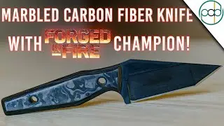 Making a Marbled Carbon Fiber Knife with Nate the Blade Maker