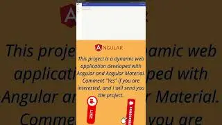 Demo of a Dynamic Web Application with Angular and Angular Material
