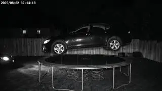 Cars Jumping on a Trampoline - Caught on Hidden Camera