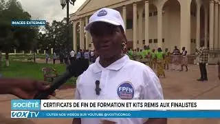 Certificats de fin de formation et kits remis aux finalistes