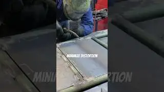 Stitch welds can minimize warping #howto #fabrication #welder #diy #project #learn