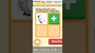 🤭Aah! I Traded My WHITE AMAZON BIRD for this..😱🤯W/F/L!? #succesful #trading #adoptme #fyp