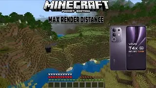 Minecraft Pocket Editon Max Render Distance In Vivo T4x 5G 🔥 #minecraft #minecraftpocketedition 