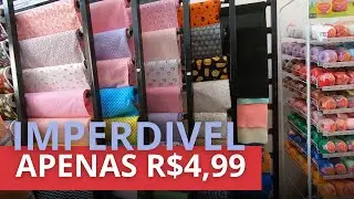 Tecido apenas 4,99! 😱 ENTREGA meio metro e ATACADO veja  TRICOLINE ALFAIATARIA BARRADOS e mais