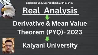 (B.1)2023--Derivative & Mean Value Theorem (PYQ--Real Analysis)