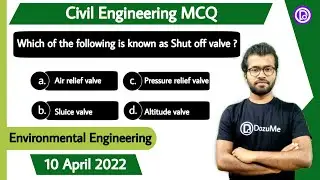 Civil Engineering MCQs | Environmental Engineering | Part - 2| Priyo Bharat
