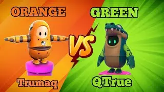 Trumaq VS QTrue - fall guys custom games live ORANGE vs GREEN